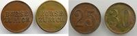 World coins 30 Rappen Switzerland, emergency coins and tokens Zürich, Börse 25 et 30 Rappen (21mm) TTB -