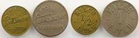 World coins Switzerland, emergency coins and tokens Solothurn, Molkerei Fankhauser 1/2 Liter Milch, 1 Liter Milch laiton 21mm et maillechort 26mm TTB -