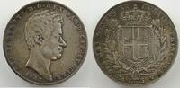 World coins 5 Lire Italy Kingdom of Sardinia 5 Lire Charles-Albert (1831-1849) 1847 P ancre (Gênes/Genova) TB+ -