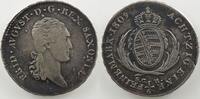 German coins 1/6 Thaler Kingdom of Saxony Friedrich August I (1806-1827) 1/6 Thaler 1809 SGH (Dresde) TB+ -
