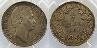 German coins 1/2 Gulden Kingdom of Bavaria Louis II (1864-1886) 1/2 Gulden 1869 PCGS-MS62 SUP/FDC -