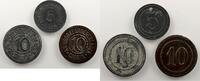 German emergency coins Cassel (Hessen-Nassau) Kriegsgefangenen-Lager 5, 10 (Pf) zinc, 10 (Pf) fer TTB -