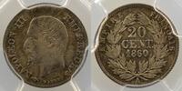 Coins of France 1793-1959 20 Centimes 20 Centimes G.305 Napoléon III tête nue 1860 A (Paris) PCGS-MS63 SUP/FDC -