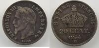 Coins of France 1793-1959 20 Centimes 20 Centimes G.308 Napoléon III tête laurée 1864 BB (Strasbourg) TB+/TTB -