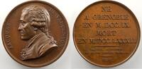 Tokens and Medals bronze Numismatic of famous people Galerie Métallique des Grands Hommes Français Jacques de Vaucanson (Grenoble 1709 - 1782) Médaille en bronze 41mm 1820 SUP/FDC -