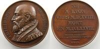Tokens and Medals bronze Numismatic of famous people Galerie Métallique des Grands Hommes Français Jean de l'Orme (Lyon 1518 - 1577) Médaille en bronze 41mm 1819 SUP/FDC -
