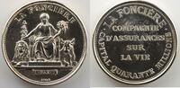 Tokens and Medals jeton rond en argent Numismatics of insurance companies La Foncière jeton rond en argent 37mm Vie TTB+/SUP -