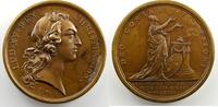 Coins of Lorraine bronze Metz Médailles diverses F. Marteau Convalescence du Roi Louis XV à Metz médaille en bronze 41mm août 1744 SUP/FDC -