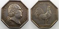 Tokens and Medals Jeton Numismatics of Administrations Préfecture de Police Jeton octogonal en argent 30mm Louis XVIII Préfecture de Police TTB -