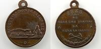 French colonial coinage bronze Algeria Tokens and Medals Médaille en bronze Colonisation de l'Algérie 1848 TTB -