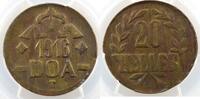 German coins 20 Heller Colonies and Dependencies Deutsch-Ostafrika 20 Heller 1916 T (Tabora) laiton PCGS-AU58 SUP -