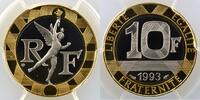 Coins of France 1959-2001 10 Franken 10 Francs G.827 Génie 1993 PCGS-PR69DCAM Belle Epreuve/Proof -