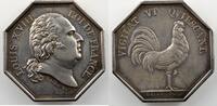 Münzen Numismatik der Verwaltungen   Préfecture de Police     octogonal en argent   30mm   Louis XVIII   Préfecture de Police    TTB+ Jeton  