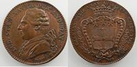 Tokens and Medals jeton Royal tokens Anjou jeton en cuivre Louis Stanislas Xavier, Duc d'Anjou (futur Louis XVIII) 1789 SUP -