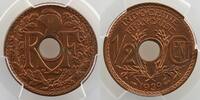French colonial coinage 1/2 Cent French Indochina Lec.31 1/2 Cent. 1939 PCGS-MS65RB FDC -