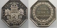 Tokens and Medals Jeton Numismatics of the Bank Banque de Lyon Jeton octogonal en argent 31mm (fondée en 1835) SUP -