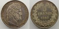 Coins of France 1793-1959 5 Francs 5 Francs G.678a Louis Philippe I, second type 1848 A (Paris) SUP/FDC -
