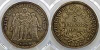 Coins of France 1793-1959 5 Francs 5 Francs G.745 Hercule 1874 K (Bordeaux) PCGS-MS64 pr.FDC -