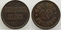 Emergency coins from Alsace-Lorraine 10 Pf ILLZACH (68) Bauernhaus - Jllzach 10 Pf Cu, R 19mm TTB -