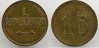 Emergency coins from Alsace-Lorraine MULHAUSEN (Mulhouse) (68) L.Schwendemann 16 (Pf) Lt, R 22,5mm TTB -