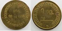 Emergency coins from Alsace-Lorraine HAGUENAU (67) Syndicat des Entrepositaires de Bières 1 F Lt, rond 32.5 mm Brasserie Schutzenberger TTB -