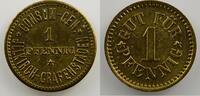 Emergency coins from Alsace-Lorraine 1 Pf ILLKIRCH-GRAFFENSTADEN (67) Consum-Genossenschaft 1 Pf Lt, R 15mm SUP/FDC -