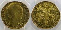 Coins of France 1793-1959 10 Franken 10 Francs G.791 Concours de Bazor 1929 Essai de Bazor en bronze-aluminium PCGS-SP65 FDC -
