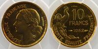Coins of France 1793-1959 10 Franken 10 Francs G.812 Guiraud 1952 Piéfort Essai PCGS-SP66 FDC -
