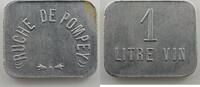 Emergency coins and tokens POMPEY (54) Ruche de Pompey 1 Litre Vin Alu, rect 30x25mm TTB+ -
