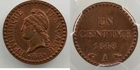 Coins of France 1793-1959 1 Centime 1 Centime G.84 Dupré 2° république 1849 A (Paris) SUP/FDC -