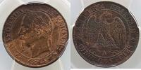 Coins of France 1793-1959 5 Centimes 5 Centimes G.155 Napoléon III tête laurée 1864 A (Paris) PCGS-MS62BN SUP/FDC -