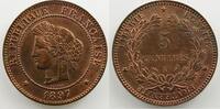 Coins of France 1793-1959 5 Centimes 5 Centimes G.157a Cérès 1897 A (Paris) torche SUP/FDC -