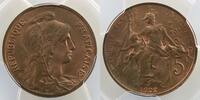Coins of France 1793-1959 5 Centimes 5 Centimes G.165 Dupuis 1902 PCGS-MS63RB SUP/FDC -