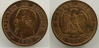 Coins of France 1793-1959 1 Centime 1 Centime G.86 Napoléon III tête nue 1853 W (Lille) SUP/FDC -