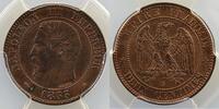 Coins of France 1793-1959 2 Centimes 2 Centimes G.103 Napoléon III tête nue 1853 BB (Strasbourg) PCGS-MS63RB SUP/FDC -