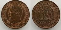 Coins of France 1793-1959 2 Centimes 2 Centimes G.103 Napoléon III tête nue 1855 BB Chien (Strasbourg) SUP/FDC -