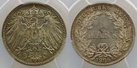 German coins 1 Mark Empire Allemand (1871-1919) William II (1888-1918) 1 Mark 1906 F (Stuttgart) PCGS-MS64 pr.FDC -