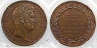 Coins of France 1793-1959 5 francs Essai de monnayage Louis-Philippe I VG 2836 module de 5 francs cuivre Thonnelier auteur de la presse monétaire 1833 PCGS-SP62BN SUP/FDC -
