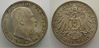 German coins 2 Mark Kingdom of Wurttemberg William II (1891-1918) 2 Mark 1908 F SUP -