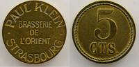 Emergency coins from Alsace-Lorraine STRASSBURG (Strasbourg) (67) Brasserie de l'Orient - Paul KLEIN 5 c Laiton TTB -
