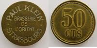 Emergency coins from Alsace-Lorraine STRASSBURG (Strasbourg) (67) Brasserie de l'Orient - Paul KLEIN 50 c Laiton TTB -