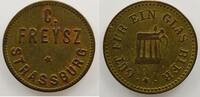 Emergency coins from Alsace-Lorraine STRASSBURG (Strasbourg) (67) C.Freysz Ein Glas Bier Laiton 20,5 mm TTB -