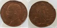 World coins 5 Centesimi Italy Vittorio Emanuele III (1900-1946) 5 Centesimi 1908 R (Roma) PCGS-MS62RB SUP/FDC -