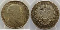 German coins 2 Mark Grand Duchy of Baden Friedrich I (1856-1907) 2 Mark 1907 G (Karlsruhe) PCGS-MS65 FDC -