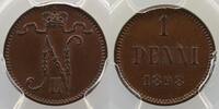World coins 1 Penni Finland Nicholas II (1894-1917) 1 Penni 1898 PCGS-MS64BN pr.FDC -