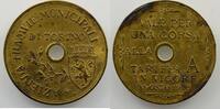World coins Italy Emergency tokens Torino /Turin Azienda Tramvie Municipali di Torino 1920 Laiton, rond troué SUP -