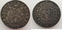 Coins of Lorraine Jeton rond en argent Lorraine towns tokens Montmédy Jeton rond en argent 1658 TTB -