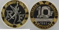 Coins of France 1959-2001 10 Franken 10 Francs G.827 Génie 1993 PCGS-PR68DCAM Belle Epreuve/Proof -