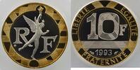 Coins of France 1959-2001 10 Franken 10 Francs G.827 Génie 1993 PCGS-PR69DCAM Belle Epreuve/Proof -