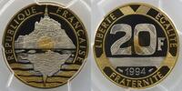 Coins of France 1959-2001 20 Francs 20 Francs G.871 Mont-Saint-Michel 1994 dauphin PCGS-PR69DCAM Belle Epreuve/Proof -